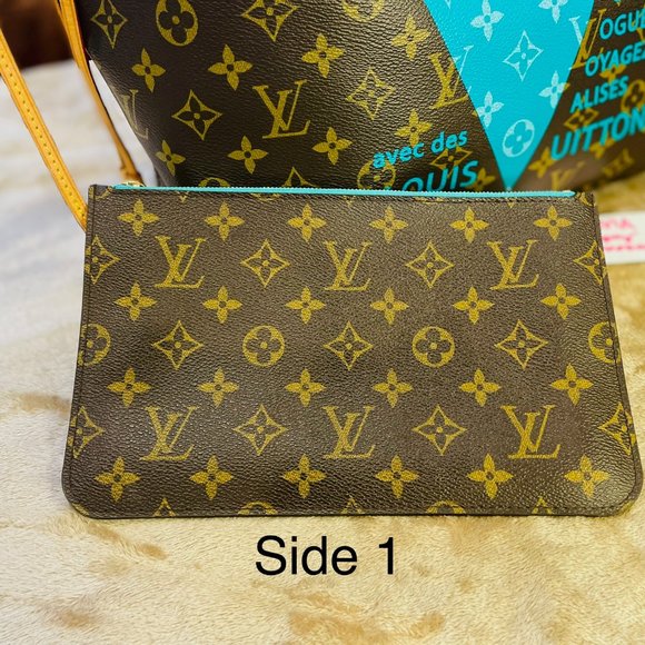 Louis Vuitton Neverfull MM Grenade in Turquoise - Picture 8 of 16